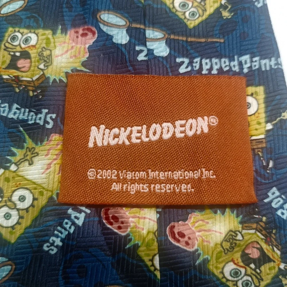 Nickelodeon Spongebob Zapped Pants Vintage Necktie Tie 60in‎